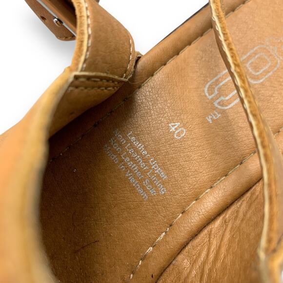 ROC Misty Slingback Sandal Size EU 40 US 8.5-9 Brown Leather Chunky Open Toe Y2K - Picture 11 of 14